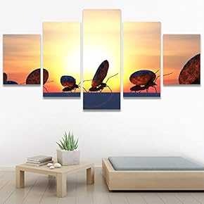 SIGNWIN 5 Panel Canvas Wall Art Modern Art...