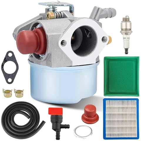 Panari OHH60 OHH55 Carburetor Kit for Tecumesh 6.5HP 5.5HP 5HP OH195EA OHH65 OHH50 OHH55 OHH60 Engine Lawn Mower Carburetor Parts Replace 640004 640025 640014 640017 Tecumesh Carb Cover
