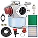 Panari 640004 640117B Carburetor + Air Filter Tune Up Kit for Tecumseh OHH45 OHH50 OHH55 OHH60 OHH65 Engine Lawn Mower 640014 640025
