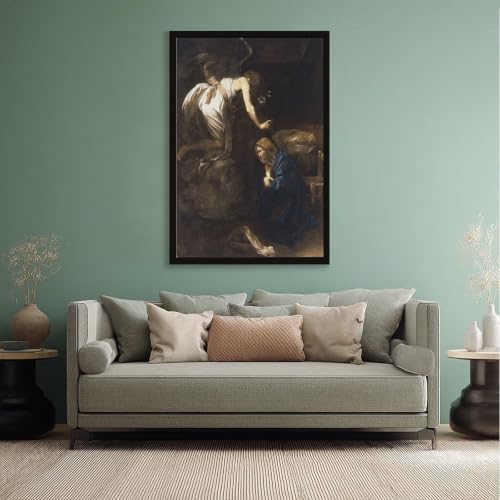 Impression sur toile cadre à suspendre Caravaggio Annonciation