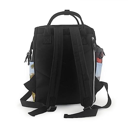 Sac à dos à couches mixte paysage marin multicolore taille unique voyage - 3