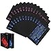 Joyoldelf 2 Decks of Waterproof Poker Cards, Plastic PVC Playing Cards with Gift Box Perfect for Party and Game, 1 Blue + 1 Red