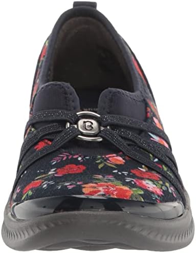BZees Women's Niche Ballet Flat, Navy Floral, 9 | Image 1