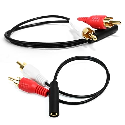 Adaptador Y RCA 2 unidades, 1 macho a 2 hembras miniatura 6
