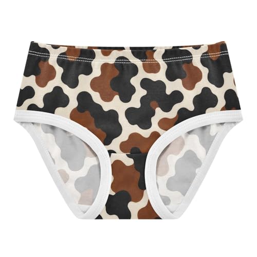 Joisal Cotton Girls Underwear Toddler Classic Cow Print Brown Black Cute Panties Girl Florals Underpants Briefs 2t