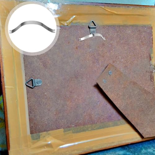 Image of 100pcs Spring Clips Stainless Steel Picture Frame Hardware Picture Frame Spring Retaining Clips DIY Picture Framing Tools for Photo Frame Hanging Tools