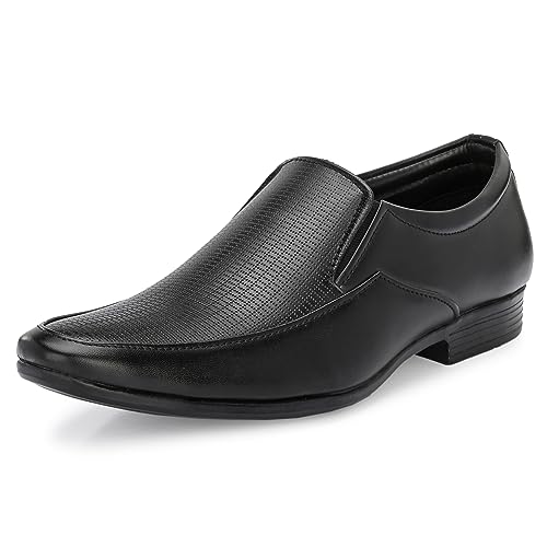 Image of Centrino Mens Formal Shoe |Slip-On Men's Formal Shoe | Stylish Non-Lace Design | Soft Cushioned Insole for Comfort | Perfect for Office & Formal Wear (64047)