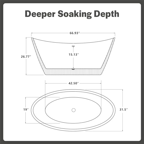 Empava EMPV-FT1518 67 Inch Acrylic Freestanding Bathtub thumb #5