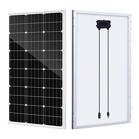 AUECOOR 100 Watts Monocrystalline Solar Panel for 12 Volts Battery Charging, RV, Boat, Off Grid system Cover