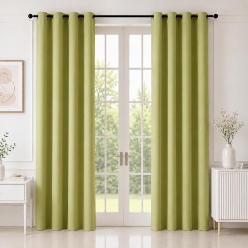 Best Curtain Sets: Festive Blackout vs Sheer 84 HOMEMONDE Premium Blackout Curtains 8 Feet Set of 2 - Thermal Ins...