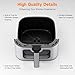 Kitchen Elite® Air Fryer Oven Stainless Steel, XL 8.5QT Large Airfryer with View Window, 10 one-touch Functions, Precise Temp Control, 90% Less Oil, Rapid Heating, Roast, Dehydrate, 1700W [Enhanced]
