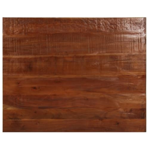 Bois de récupération massif pour ce plateau de table rectangulaire rustique d'exception