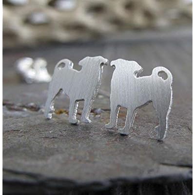 pug stud earrings