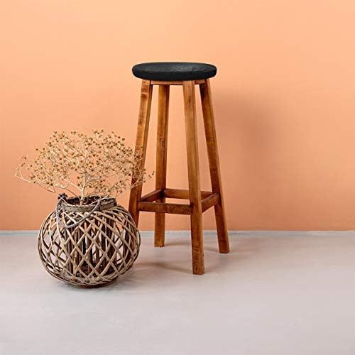 Stool Cover Round Thick Elastic Bar Stool Cover Washable Stool Cushion Slipcover, Round Cushion Cover Chair Protector for Home & Bar (Diameter 30cm)