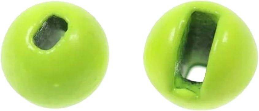 100PCS 2.5mm, 2.8mm, 3.0mm, 3.5mm Slotted Beads Fast Sink Beads Jig Nymph Scud Worm Bead Head Fly Tying Material