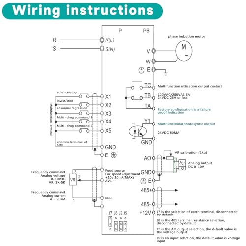 Wattive VFD Frequenzumrichter 2,2kW 220V 1-phasen Eingang 1-phasen Ausgang, Frequenzumrichter Drehzahlregler 220v Motor VFD Wechselrichter