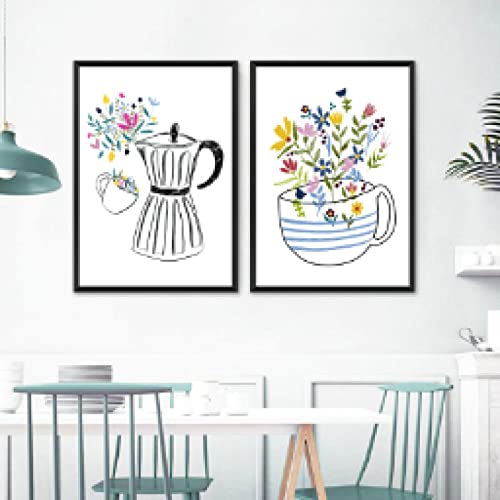 Peinture cuisine mur art grand format pour habiller un grand mur vide