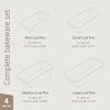 Nonstick Loaf Pan Set Pack of 4, 7" to 11" Large Baking Bread Pan, Oven Safe Up to 450°F, PFOA, PFOS, PTFE Free, Space Saving Stackable Design, Stain Resistant, Dishwasher Friendly, White Marble #1