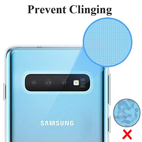 Unov Case Compatible with Galaxy S10 Case Clear with Pattern Slim Protective Soft TPU Bumper Embossed Design Shock Absorption 6.1 Inch (Flower Bouquet) - Image 6