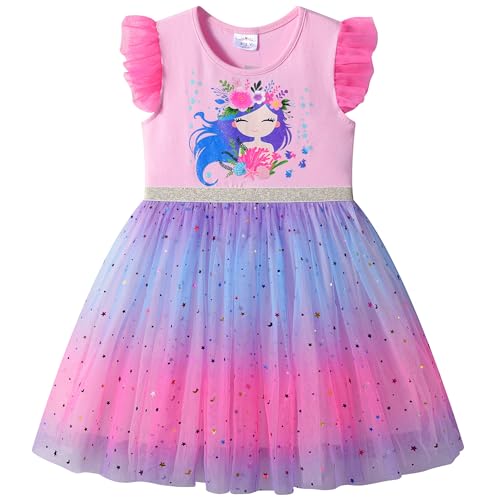 Vestidos de verano para niñas ropa infantil de algodón con falda tutú rosa de 2 a 12 años