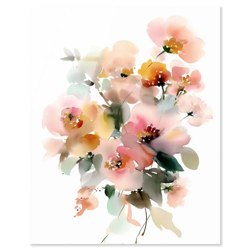 Soft Bloom Cascade I Acrylic Print Spring Wall Decor by