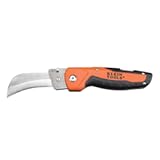 Klein Tools 44218 Utility Knife&comma; Electricians and Folding Pocket Knife with Hawkbill Blade for Cable Skinning&comma; Replaceable Blade