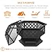 Imagen de Yaheetech Brasero Exterior Leña Brasero Jardin Hexagonal Estufas para Terrazas Chimenea Portátil Grande 61x61x62cm Negro