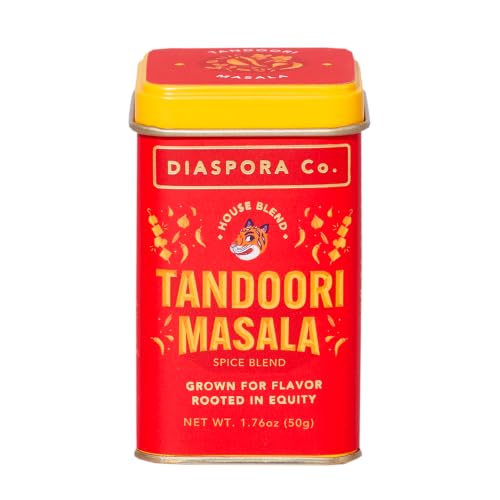Diaspora Spice Co. Tandoori Masala Spice Blend – Authentic Indian Marinade & Grill Seasoning with 16 Fresh Spices – Single-Origin Masala for Chicken, Vegetables & Curry Cooking