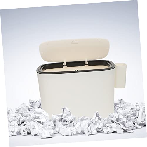 Caneca de basura rectangular blanca para baño 10 L miniatura 3