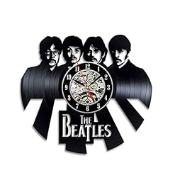 LNDDP Disque Vinyle Horloge Murale Beatles Thème Ornements Classiques Art Montre Murale Vintage 3D Horloges Salon… - Les Beatles, Paul McCartney, John Lennon, RIngo Starr, George Harrison