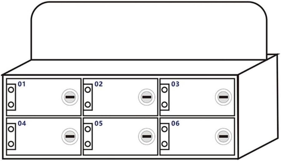 ★★送料無料★★アクリル携帯電話収納ロッカー - 4-80スロット 壁取り付け式携帯電話キャビネット ハンドル付き 教室、オフィス、試験用 - 安全