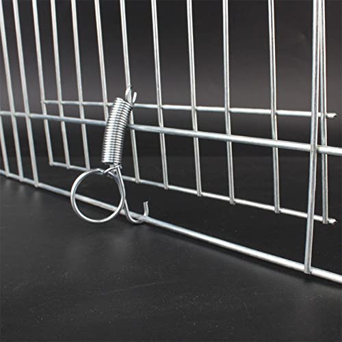 Image of 12pcs 3.35inch Spring Cage Latch Door for Rabbit Cages Doors Multifunctional Spring Cage Latch Metal Finger for Rabbit Dog Birds Bunny Rodents Guinea Pig Hamster Parrot Cage Door(J08-12)