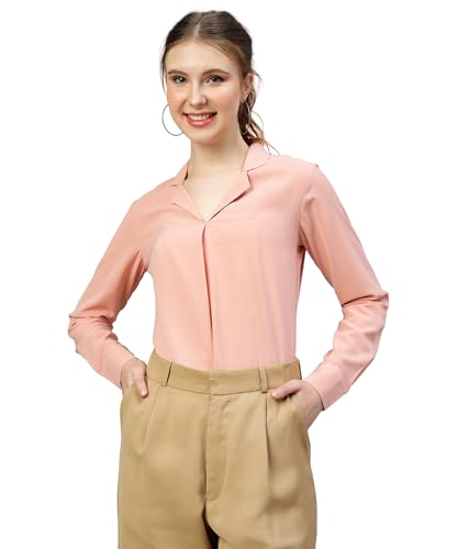 Image of Women's Regular Fit Cotton Blend Shirts with Wingtip Collar