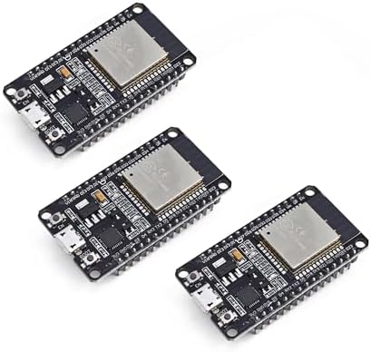 Teyleten Robot ESP-WROOM-32 ESP32S ESP32 Development Board 2.4GHz Dual-Core WiFi +Bluetooth 2 Function Microcontroller for Arduino (ESP32 30P, 3PCS)