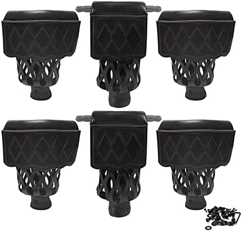 YDDS Pool Table Pockets Heavy Duty Leather Billiard Pockets Set, 6 Pack, All Accessories Included