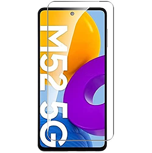 Image of ZARALA Tempered Glass Screen Protector Compatible for (Black) with Edge to Edge Coverage and Easy Installation kit (Samsung Galaxy M52)