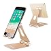 Cell Phone Stand for Desk, YOSHINE Portable Cell Phone Holder Adjustable Tablet Stand Aluminum Stand Holder Cradle Charging Dock for Nintendo Switch All Smartphones and Tablets (4-13") - Gold