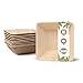 BIOZOYG Palmware - przyjazne dla srodowiska naczynia jednorazowe z lisci palmowych I 200 sztuk kwadratowa miska z liscia palmowego 300ml 13 cm I Miska salatkowa Miski do dipów Miska do zupy Pólmisek Miska na przekaski