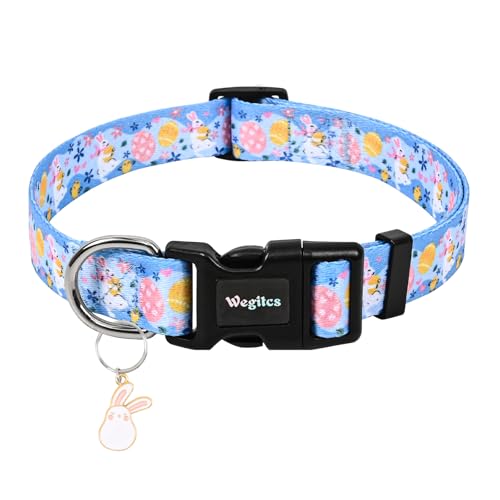Wegitcs Easter Dog Collar, Cute Easter Bunny Eggs Holiday...