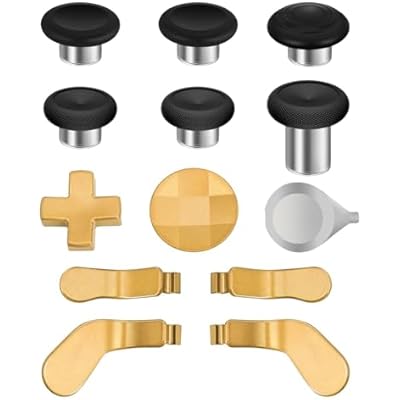 TNP Thumbsticks for Xbox Elite 2 Controller - Accessories Replacement Metal Mod Parts Thumbsticks, Paddles, D-Pads, Tool Compatible with Xbox One Elite Controller Series 2 Core, Gold