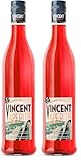 VINCENT Aperitif - fruchtiger Bitter-Aperitif der Schwarzwälder Hausbrennerei Schladerer mit feinen Himbeernoten, perfekt als Spritz oder mit Tonic (1 x 0.7 l) (Packung mit 2)