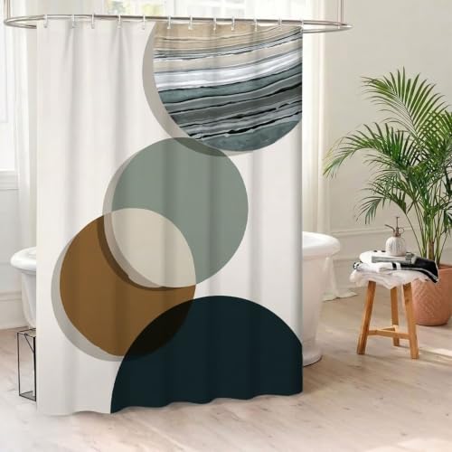 Rideau de douche anti-moisissure et imperméable en polyester lavable - 3