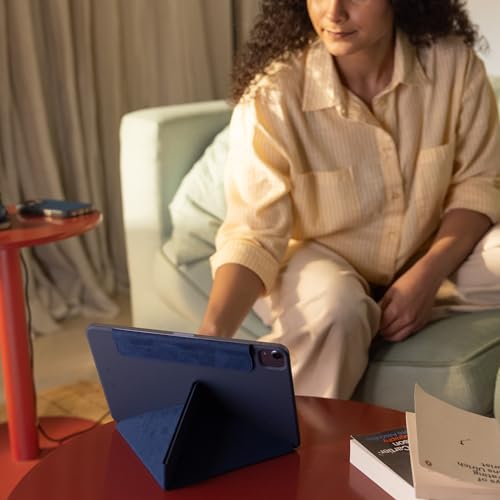 Image of DailyObjects Pleat Y-Fold Magnetic Case for iPad Pro 11-Inch (4th Gen, 2022 | 3rd Gen, 2021 | 2nd Gen, 2020) - Atlantic Blue
