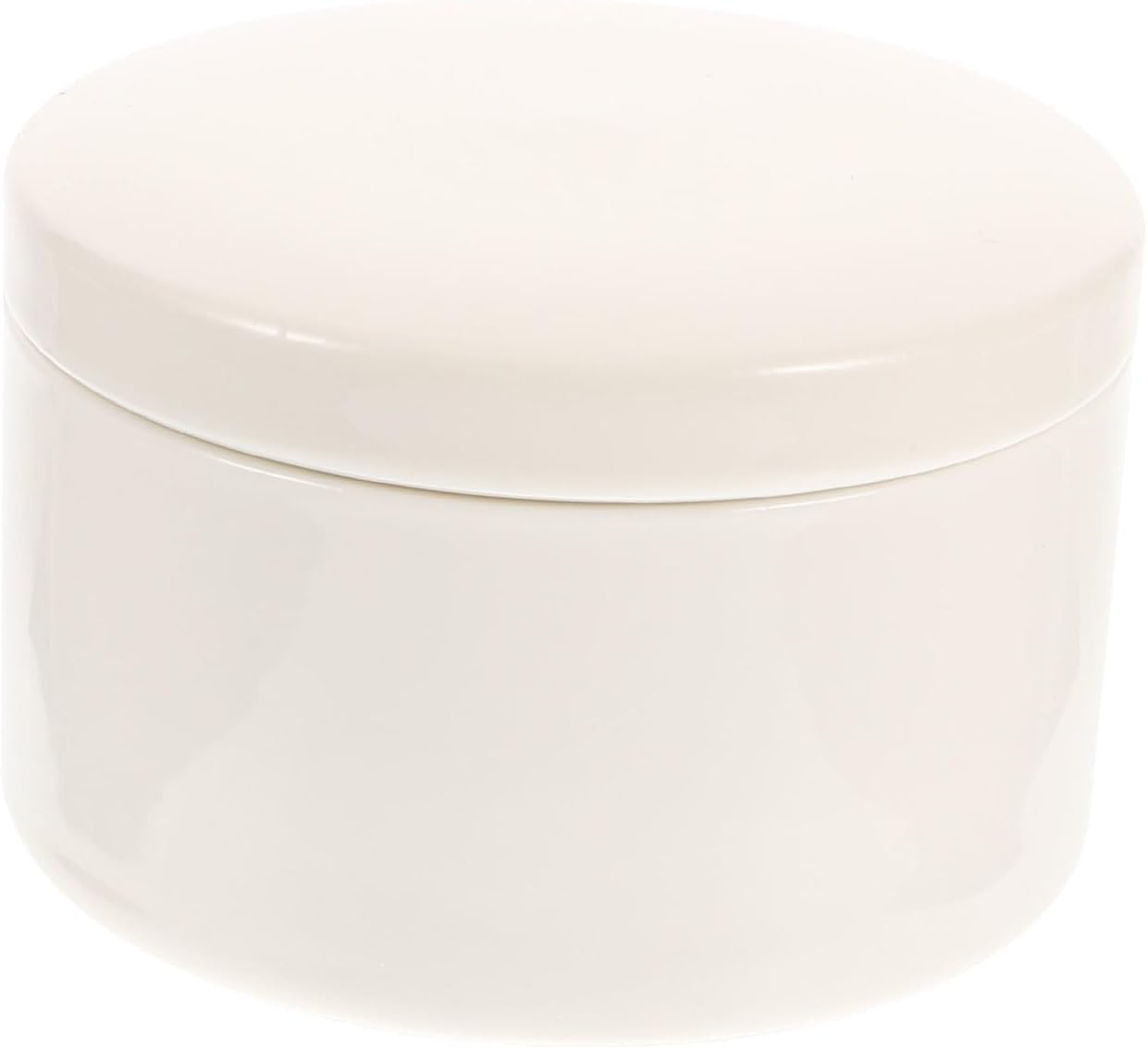 Outanaya White Ceramic Jewelry Box Organizer with Lid, Dresser Trinket Storage Case for Women’s Rings and Accessories, Desktop Jewelry Container for Personal Use and Display