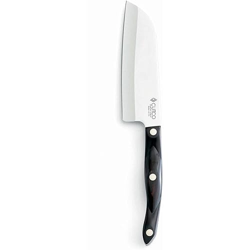 Cutco Model 2166 Petite Santoku Knife 5.6" High Carbon Stainless Straight Edge Blade 5.1" Classic Brown Handle (sometimes Called "black") In Factory-sealed Plastic Bag.