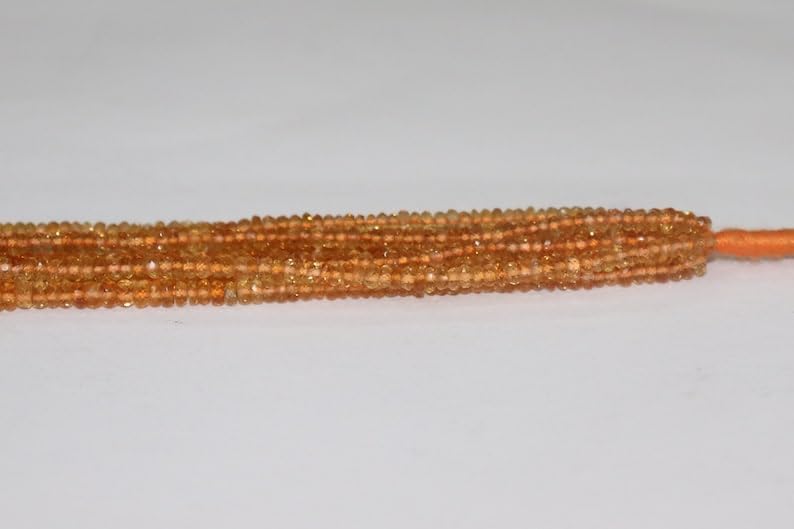 Perles de citrine naturelle 3mm pierre précieuse pour bracelet - 6
