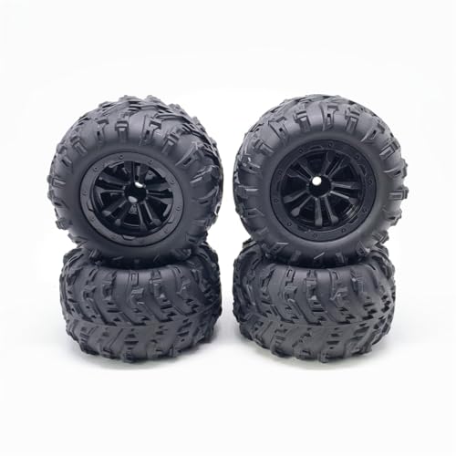 KingVal 4PCS Rubber Wheels Tires 85x47mm Hex 12mm RC Parts Compatible with WLtoys 144001 144002 144010 124016 124019, SCY 16101 16102 16201, MJX H16H H16E H16P RC Cars