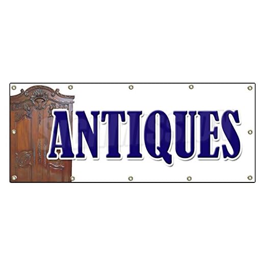 Large Antique Shop Dealer Banner Sign