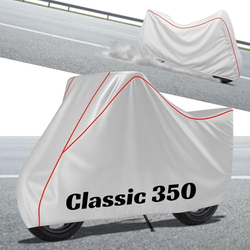 Image of Stylish Water Resistant Bike Body Cover Compatible with Classic 350 & All Models | UV Protection, Dustproof, Heat Resistant, Two Wheeler | New All Weather Protection, Dust & Rain