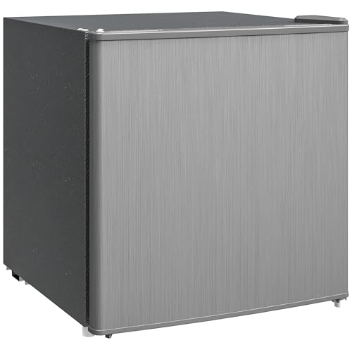 HOMCOM Mini congélateur Température Réglable de -14 à -24°C Compact 35L - étagère Amovible - Porte réversible Classe E - 47 x 44,2 x 48,8 cm - Gris